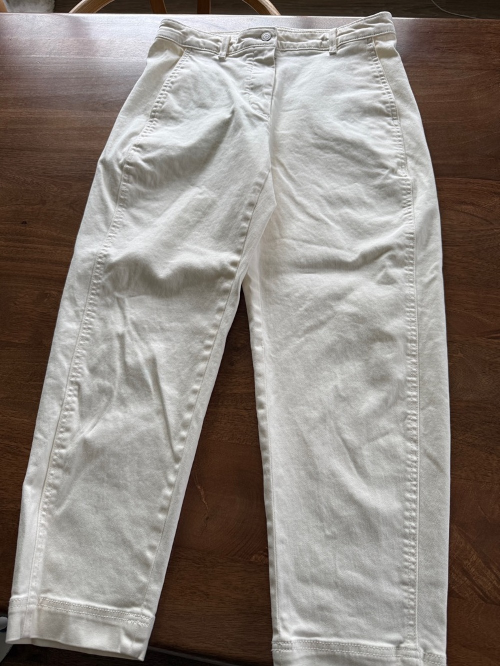Banana Republic Cream Barrel Jeans